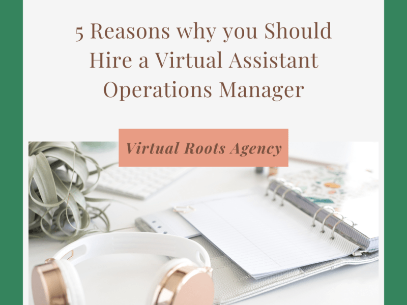 5 Reasons why you Should Hire a Virtual Operations&nbsp;Manager